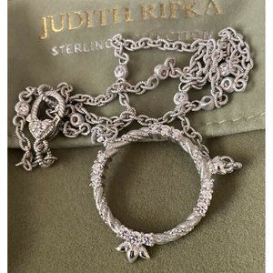NWOT Judith Ripka Sterling Garland Necklace
